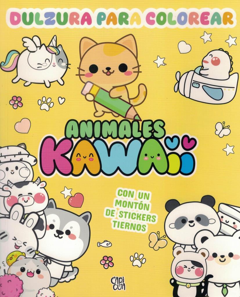 DULZURA PARA COLOREAR- ANIMALES KAWAII