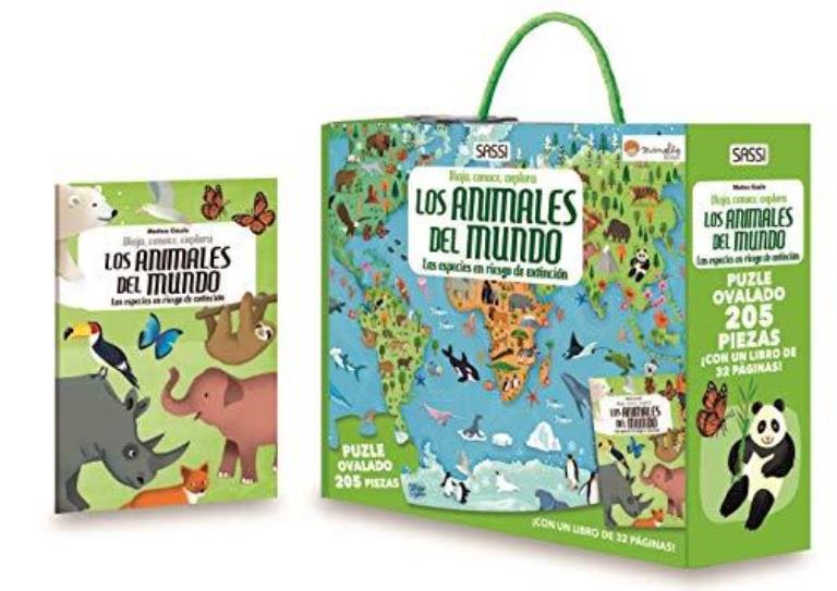 ANIMALES DEL MUNDO, LOS- PUZZLE OVALADO 205 PIEZAS