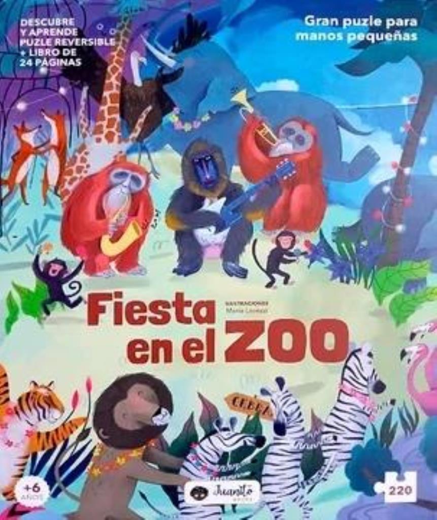 FIESTA EN EL ZOO - PUZLE 220 PIEZAS Y LIBRO