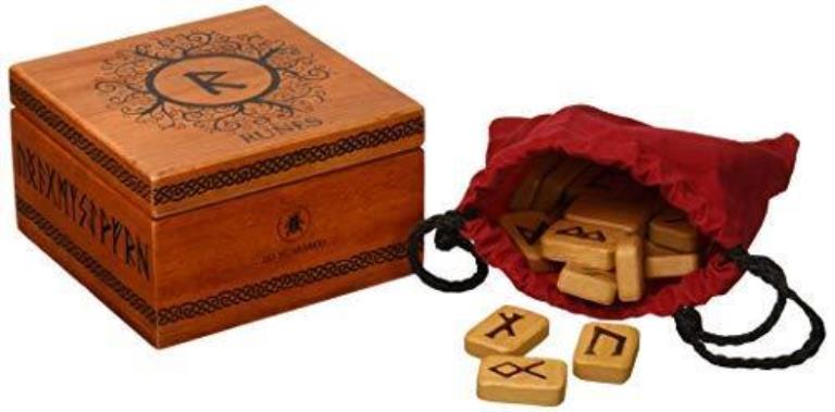 WOODEN RUNES ( LIBRO + RUNAS ) ESTUCHE DE MADERA