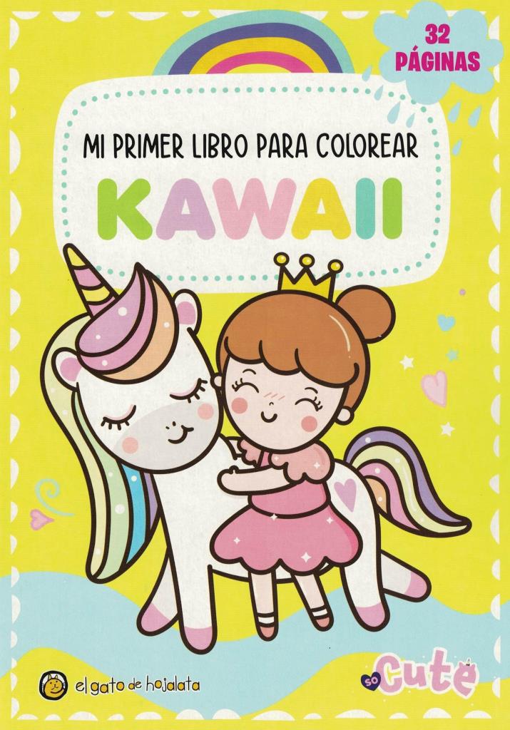 MI PRIMER LIBRO PARA COLOREAR KAWAII (AMARILLO)
