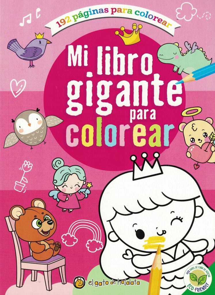 MI LIBRO GIGANTE PARA COLOREAR-ROSA