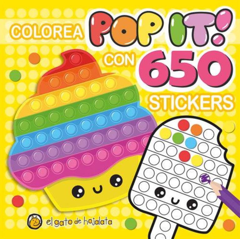 COLOREA POP IT CON 650 STICKERS - CUPCAKE