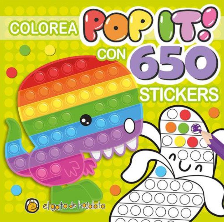 COLOREA POP IT CON 650 STICKERS- DINOSAURIO
