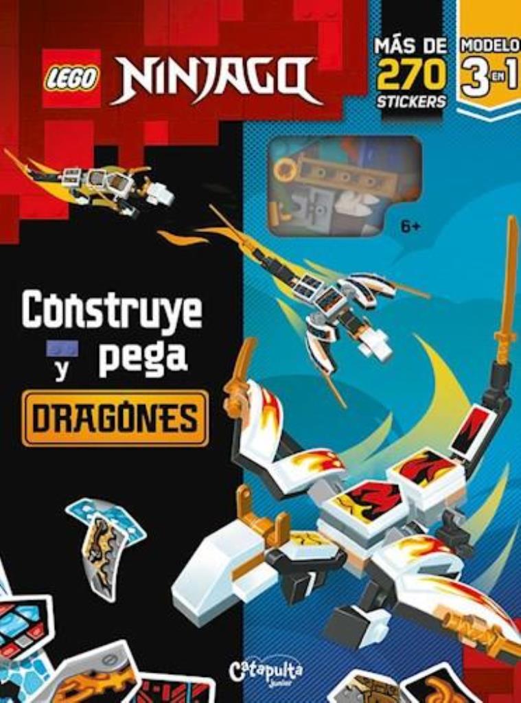 LEGO NINJAGO: CONSTRUYE Y PEGA DRAGONES