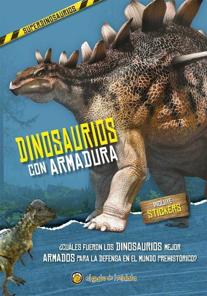 DINOSAURIOS CON ARMADURA- INCLUYE STICKERS